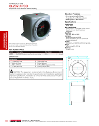 Thumbnail of document Data Sheet - EL232 XPCD Explosion Proof Remote Serial Display